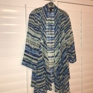 Sheer weight patterned cardigan/overlay